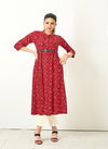 Larqi Belt 1 Rayon Printed Party Wear Designer Kurti Collection
